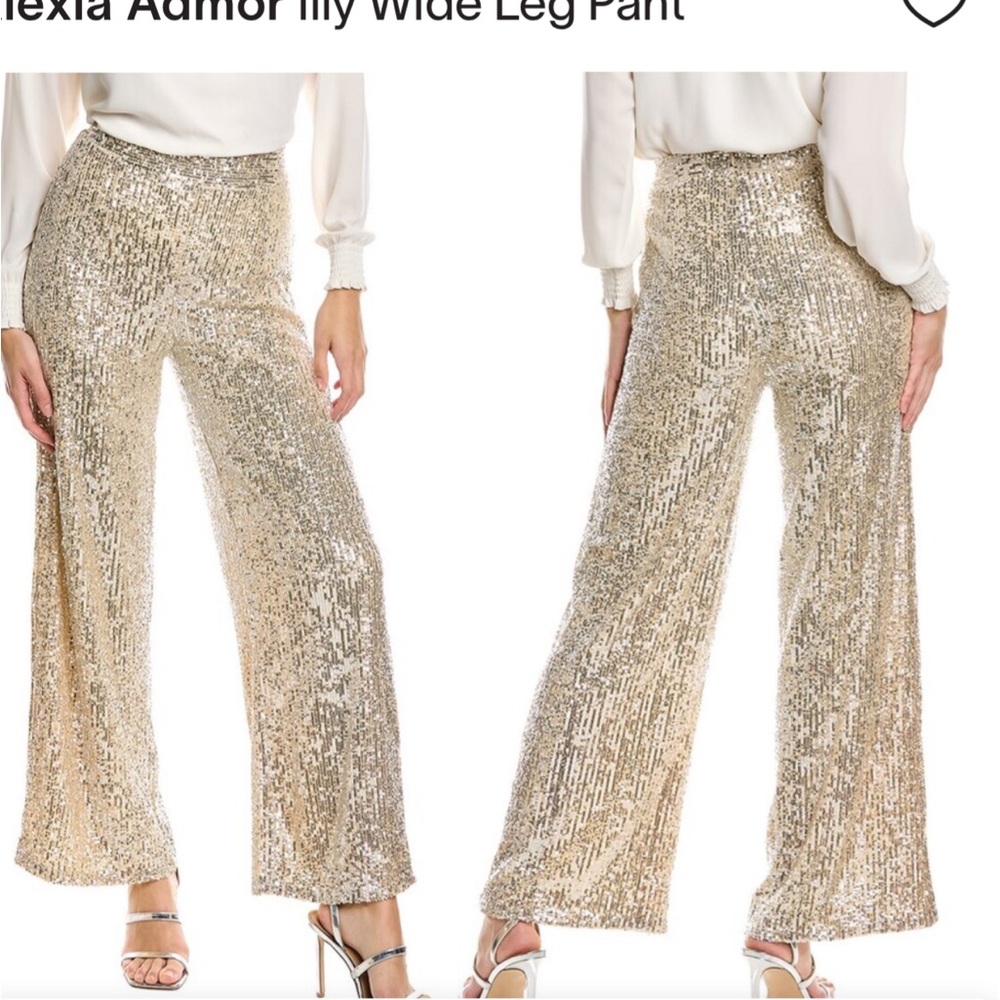 Sequined Wide-Leg Pants